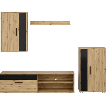 Nábytek Sada obývacího nábytku Benson dub artisan/černá