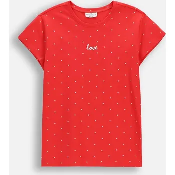 Chlapecké tričko Coccodrillo dětské tričko červené bavlna velikost 146