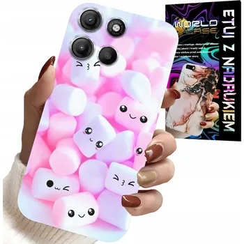 Pouzdro na mobilní telefon POUZDRO PRO MOTOROLA MOTO G15 - SLADKÝ VZOR MARSHMALLOW, KRYT , ZADNÍ KRYT