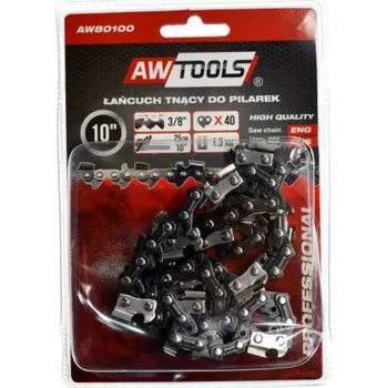 Pilový řetěz AWTools řetěz na řetězovou pilu 25 cm 10 3/8 1,3 mm 40-článkový pro CS250 (AW80100)