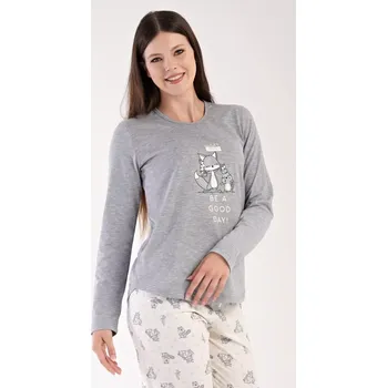 Pánská móda Dámské pyžamo dlouhé Forest party šedá XL