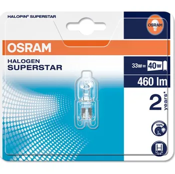 Žárovka OSRAM Halopin Superstar G9 35W 230V 460lm 2700K