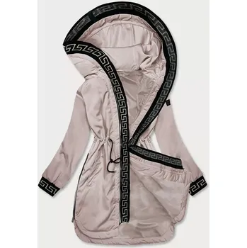 Tenká béžová dámská bunda s ozdobnou lemovkou (B8142-51) odstíny béžové 52