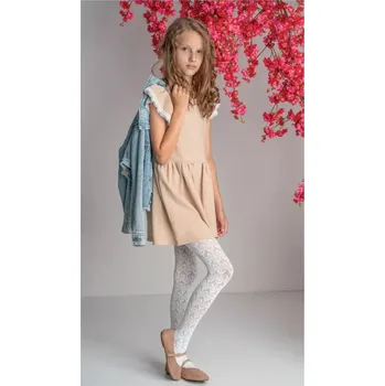 Dívčí oblečení DÍVČÍ PROLAMOVANÉ PUNČOCHÁČE ISLA DR2424 bianco 128-134