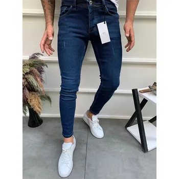 Pánské kalhoty 64205 Dewberry Skinny Fit Mens Trousers-BLUE dewberry modrá 2956694