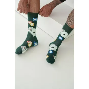 Pánské ponožky PÁNSKÉ PONOŽKY 0125.097 TMAVĚ ZELENÁ 43-46