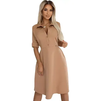 Dámské oblečení Dámské šaty 286-8 SANDY - NUMOCO kávová L