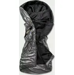 Lesklá vesta v grafitové barvě s kapucí (B8130-70) odstíny šedé XL (42)