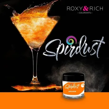 Metalická barva do nápojů Spirdust oranžová 1,5g - Roxy and Rich | Skvělé pro Váš domácí dort
