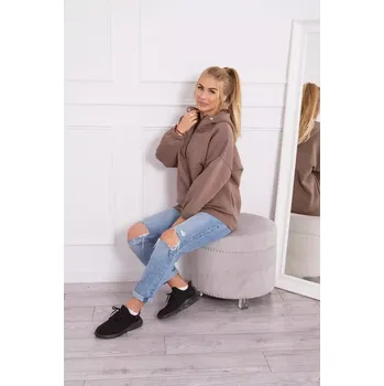 Dámské oblečení Mikina s kapucí mocca UNI