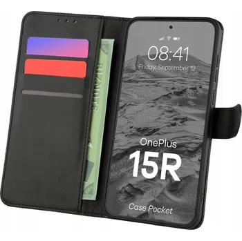 Pouzdro na mobilní telefon Flipové pouzdro Bizon pro OnePlus 15R, černé