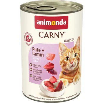 Krmivo pro kočku animonda Carny Adult krůtí + jehněčí maso 400g konzervy 24x400g