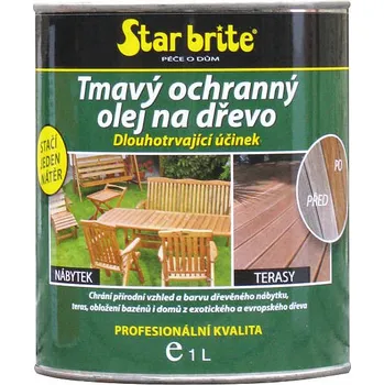 Tmavý ochranný olej na dřevo Star brite Objem v ml: 950