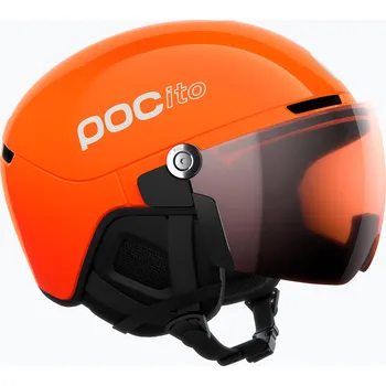 Dětská lyžařská helma POC POCito Obex Visor S2 Jr fluorescent orange