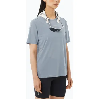 Dámské oblečení Dámské běžecké tričko Salomon Shakeout Core trade winds