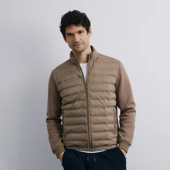 Dámský kabát Reserved - Bomber bunda se stojáčkem - béžová - 470HM-80X - 470HM-80X-M