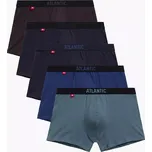 Boxerky Atlantic 5SMH-004/24 A'5 M-2XL černo-fialovo-modrá XXL