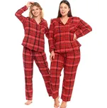 Pyžamo Moraj PDD7200-002 dlouhé/r 2XL-3XL pruhované červená 3xl