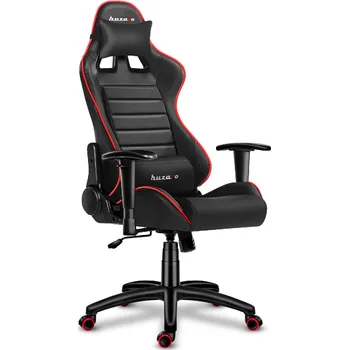 Herní židle Luxusní herní křeslo s červeným lemováním FORCE 6.0
