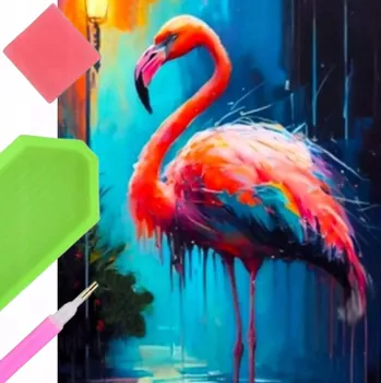 Obraz Diamantová Výšivka Plameňáci Plameňák Zvířata Diamantové Malování Mozaika Sada