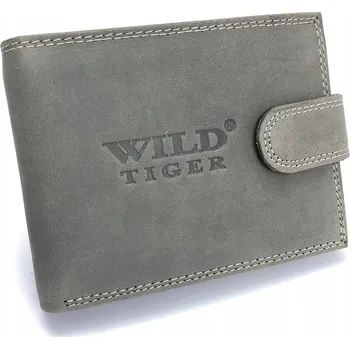 Peněženka Wild Tiger peněženka z pravé nubukové kůže šedá - muž