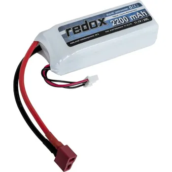 Baterie pro airsoftovou zbraň Li-Pol akumulátor Redox 11,1V 2200mAh 20C SC - Dean-T