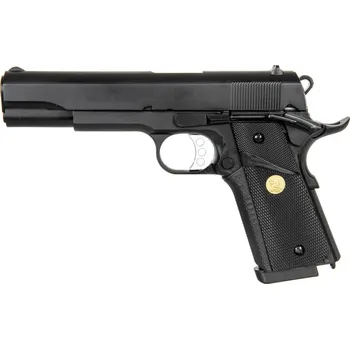 Airsoftová zbraň Airsoftová pistole 738 (M1911) - černá, kovový závěr, GBB, DBoys/Double Bell