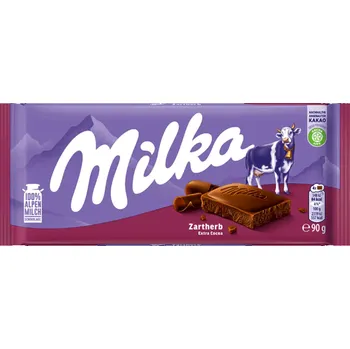 Čokoláda Milka Zartherb tmavá čokoláda z alpského mléka 90 g