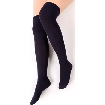 Pánské oblečení Hladké dámské nadkolenky 076 tmavě modrá 35-37