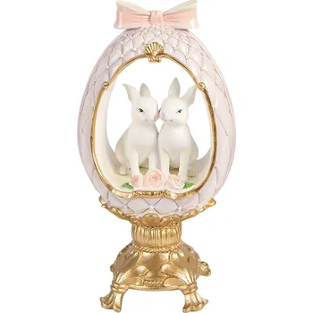 Clayre & Eef - Dekorativní vajíčko s králíčky 6PR6101
