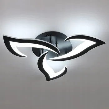 LED Závěsné Stropní Svítidlo Lustr ČERNÉ Moderní do Obýváku 36W 6500K