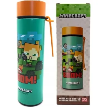 Termoska Termoska lahev na pití s teploměrem Minecraft BOOM 450 ml