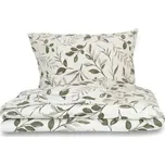 Kvalitex Flanelové povlečení VĚTVIČKA zelená 1+2, 220x200, 70x90cm 242748208