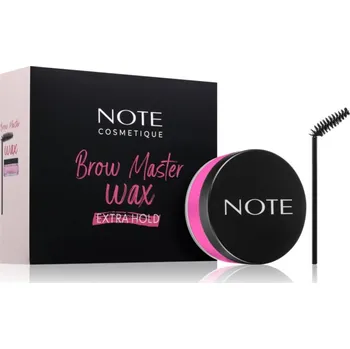 Řasenka Note Cosmetique Brow Master Wax fixační vosk na obočí s kartáčkem 50 ml
