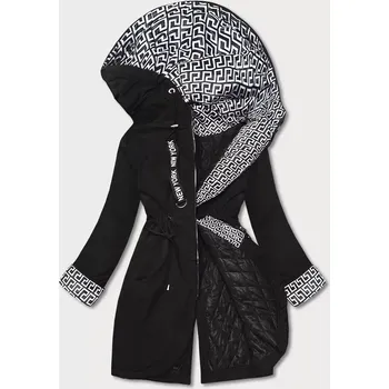 Dámská bunda Černá dámská bunda parka s kapucí (B8042-1026) odstíny černé 50