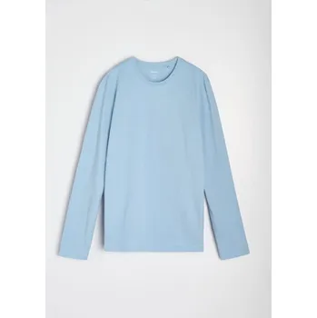 Pánské tričko Sinsay - Bavlněné tričko s&nbsp;dlouhými rukávy - modrá - 650EY-05X - 650EY-05X-XS