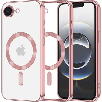 Pouzdro na mobilní telefon Techsuit Luxury Crystal MagSafe pro iPhone 16e růžová