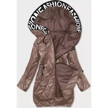 Prošívaná bunda v barvě cappuccino s kapucí (B8082-12) odstíny béžové 50