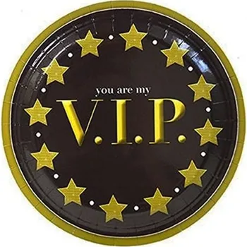 Party dekorace Papírové talíře VIP 8ks