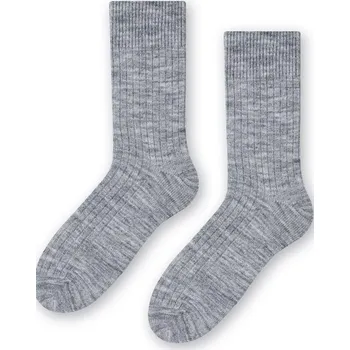 Pánské oblečení Pánské ponožky ALPACA 044 MELANŽOVÁ SVĚTLE ŠEDÁ 44-46