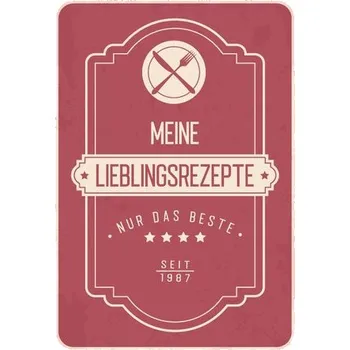Meine liebsten Rezepte - Blanko Rezeptbuch zum Eintragen von über 50 Lieblingsrezepten - Mein Kochbuch zum Selberschreiben und s - Blade, Frauke