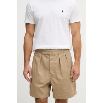 Pánské kraťasy Bavlněné šortky Polo Ralph Lauren 710B20886 béžová 80X, vel. 36