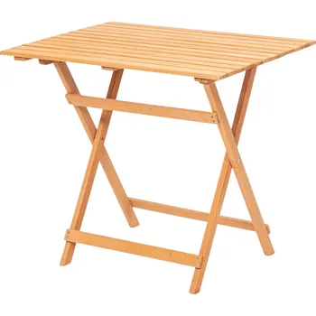 Konferenční stolek Skládací zahradní odkládací stolek Lipo 80 cm z masivu hnědý