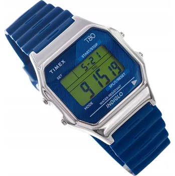 Hodinky PÁNSKÉ HODINKY TIMEX TW2V41200 T80 RETRO DIGITÁLNÍ NA ŘEMÍNKU