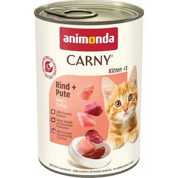 Krmivo pro kočku animonda Carny Kitten hovězí + krůtí maso 12 × 400 g