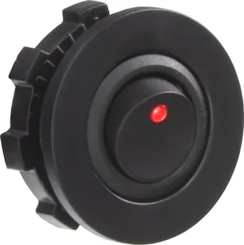 vypínač Spínač kolébkový kulatý 20A červená LED - 47124R