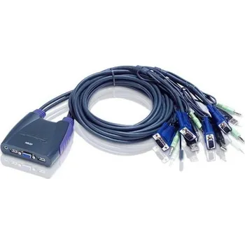 Počítač ATEN 4-Port USB VGA/Audio Cable KVM Switch