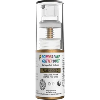 Sugarflair Anglie Třpytky v rozprašovači flash gold 10g - Sugarflair | Cukrářské potřeby