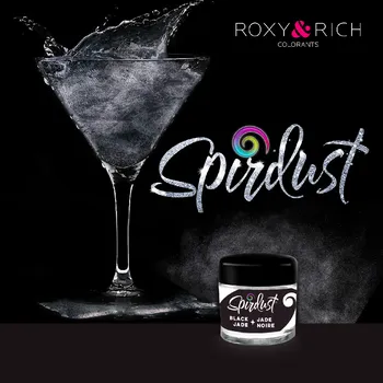 Metalická barva do nápojů Spirdust černá 1,5g - Roxy and Rich | Skvělé pro Váš domácí dort