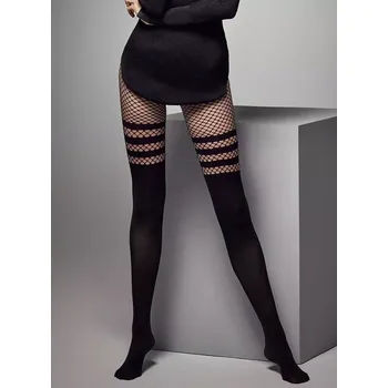 Dámské punčochy Dámské punčochové kalhoty Veneziana Luna Rete 40 den nero/černá 2-S